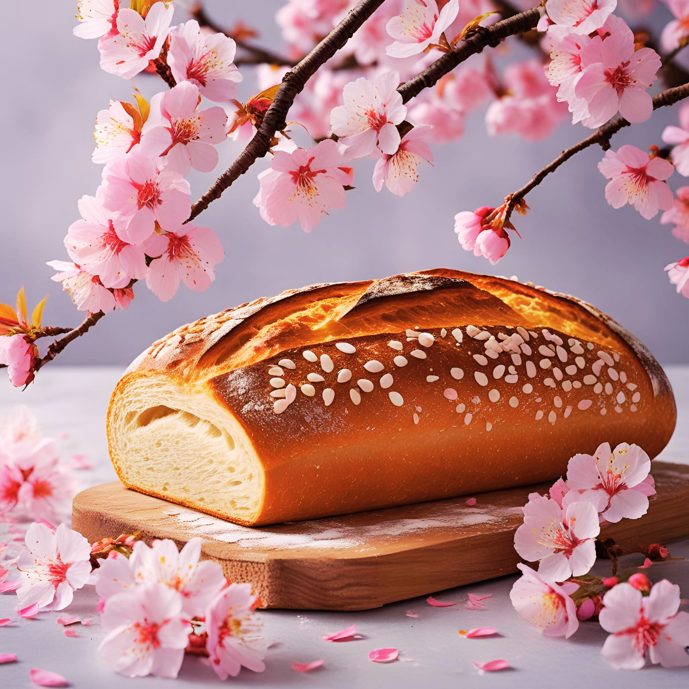 パンと桜